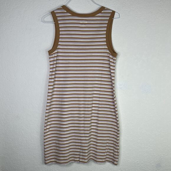 Pact Soho stripe soft spun A-line Tank Dress 100% Organic Cotton Size S Summer - Picture 3 of 5